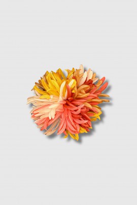 Broche camelia Nico rose beige doré