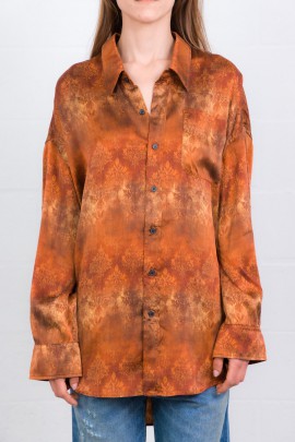 Oversized multicolor orange shirt