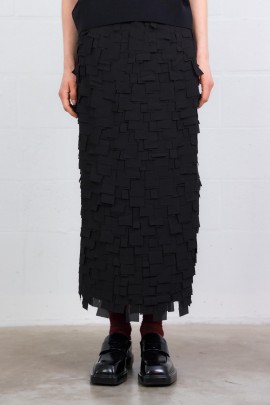 Mid-length black skirt