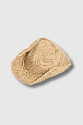 Chapeau Rodeo Tea en raphia beige 