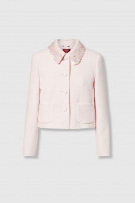 Veste Pinne avec col bijoux rose 
