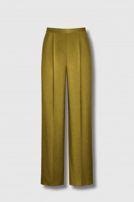 Green silk Cono pants