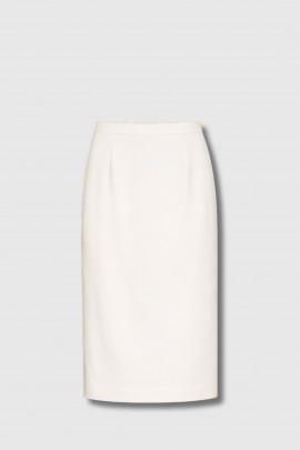 Jupe en laine stretch ivoire