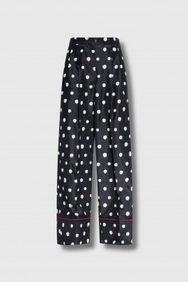 Pantalon papillon à pois noir 
