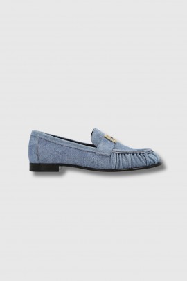 Mocassins Crosta en denim bleu 