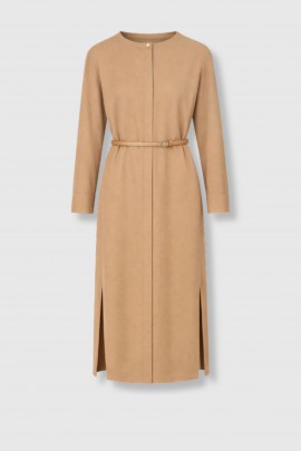 Netto dress in camel virgin wool