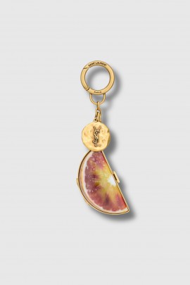 Orange resin key ring