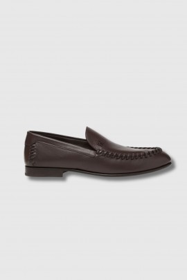Mocassins en cuir marron 