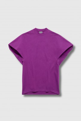 Structured violet jersey T-shirt