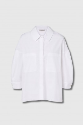 Chemise Ancella en popeline de coton blanc 
