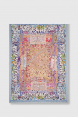 Multicolor Florence map print scarf