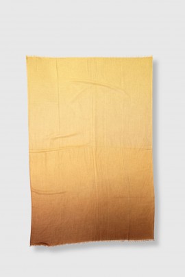 Yellow/brown cashmere stole