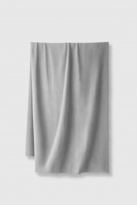 Etole en cachemire et laine gris 