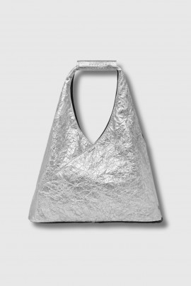 Sac métallisé froissé argenté 