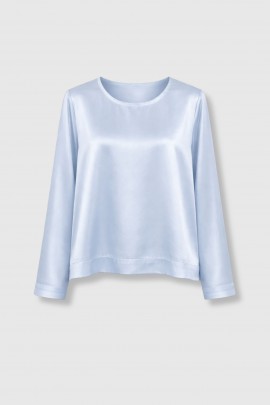 Light blue silk top