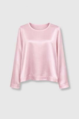 Pink silk top