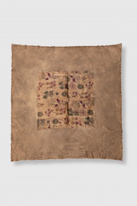 Jumbo printed shawl in bronze silk