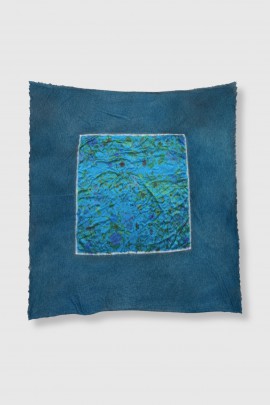 Blue cashmere and silk scarf