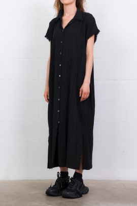 Robe Caftan en coton noir 