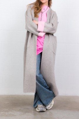 Manteau Gabriella réversible gris rose