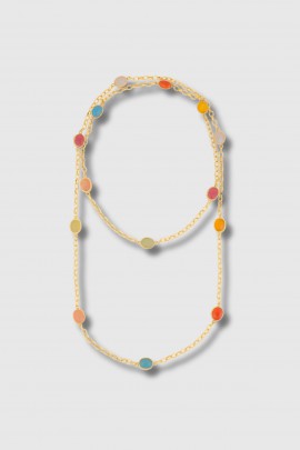 River Summer Necklace with Multicolored Stones
