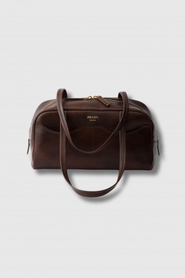Bauletto bag in brown leather