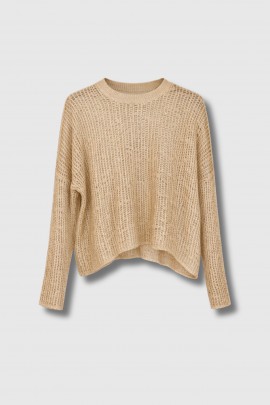 Pull en maille doré 