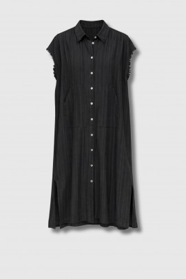 Robe Caftan en coton noir 