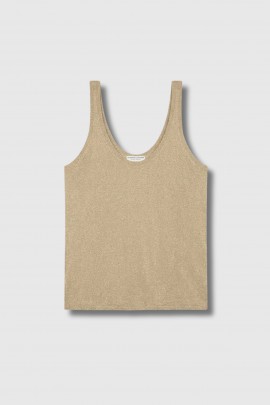 Gold metallic tank top