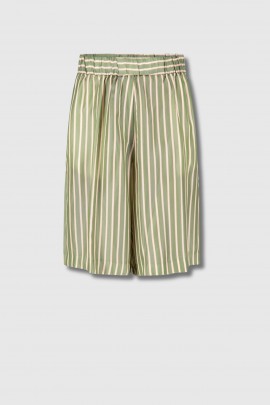 Green and pink striped Pomy bermuda shorts