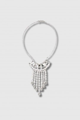 Brass and rhinestone necklace