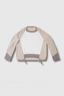 Fold beige cashmere cardigan