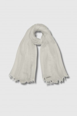 White cashmere and wool stole