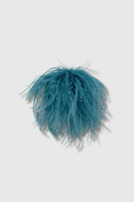 Broche plume Meryl riviere turquoise
