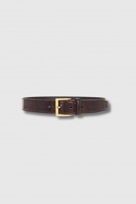 Brown eel leather belt