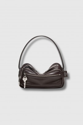 Sac Camero Party en cuir chocolat 