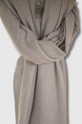 Echarpe 610 en cachemire gris chiné 