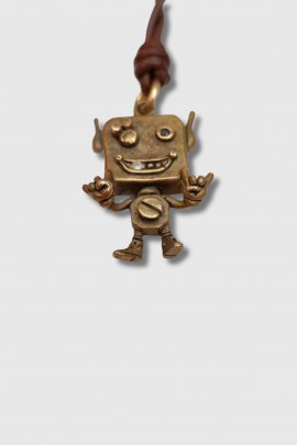 “Robo Bro” bronze pendant