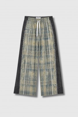 Pantalon Polka bi matière gris 