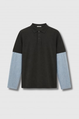 Tom Upcycling Black Polo Shirt