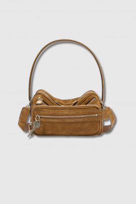 Sac Camero Party en daim brun cognac 