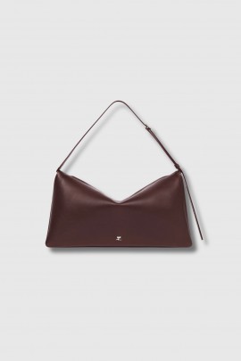 Sac Cuff en cuir bordeaux 