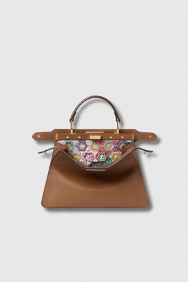 Peekaboo ISeeU bag in camel smooth leather