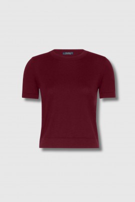 Pull Giulietta manches courtes bordeaux 