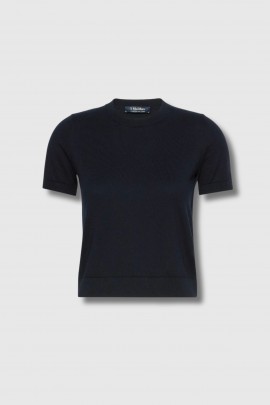 Navy Giulietta short-sleeve sweater