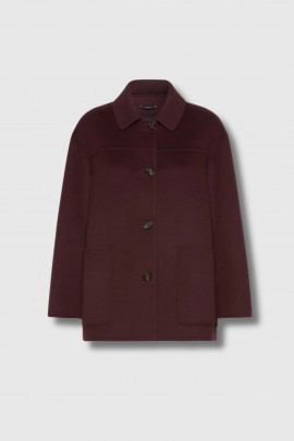 Giugnio double-faced wool jacket in burgundy