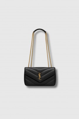 Small Loulou bag with gold logo