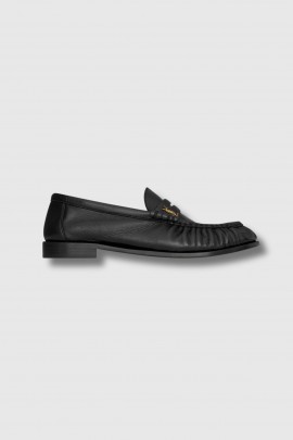 Mocassins en cuir souple noir