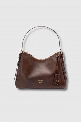 Sac Aimée en cuir marron 