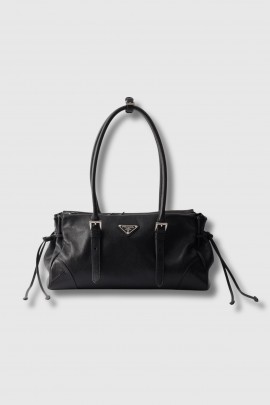 Sac Bonnie en cuir vieilli noir 